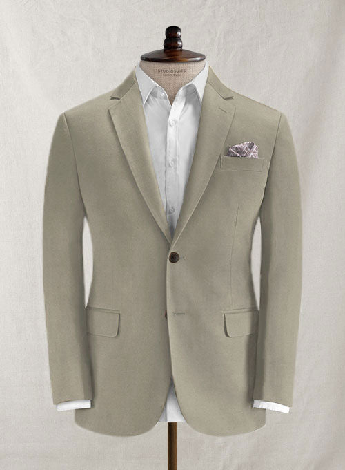 Loro Piana Dark Beige Cotton Jacket - StudioSuits