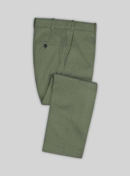 Loro Piana Green Cotton Pants - StudioSuits