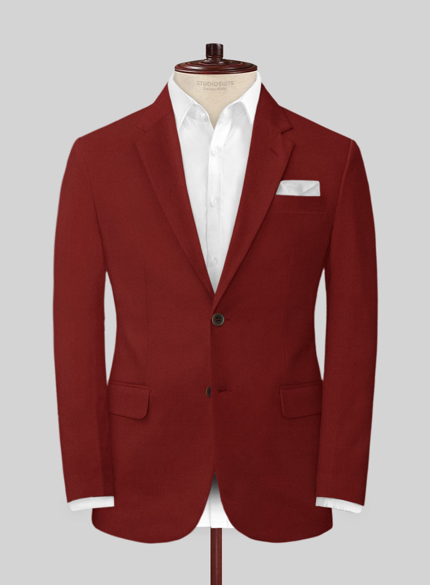 Loro Piana Red Cotton Jacket - StudioSuits
