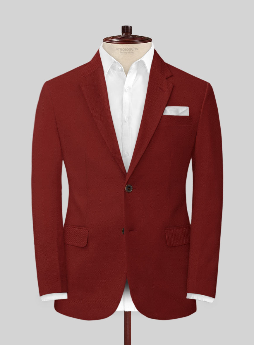 Loro Piana Red Cotton Suit - StudioSuits