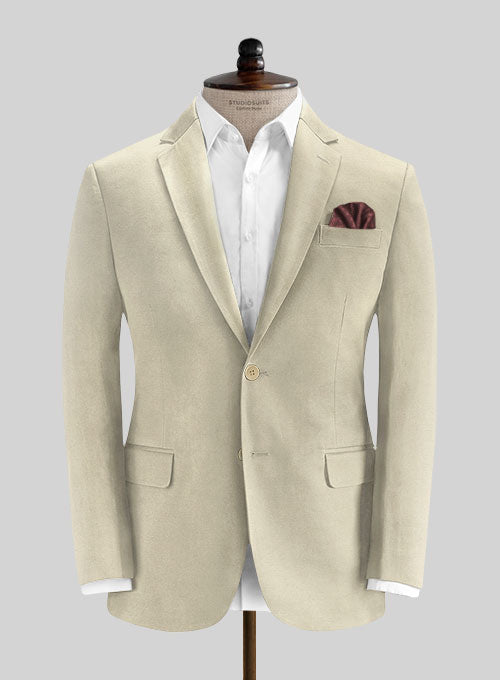 Loro Piana Sand Beige Cotton Jacket - StudioSuits