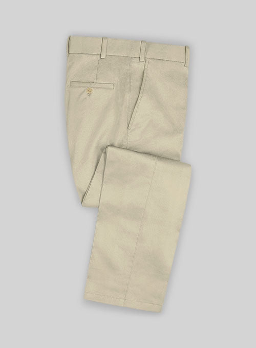 Loro Piana Sand Beige Cotton Pants - StudioSuits