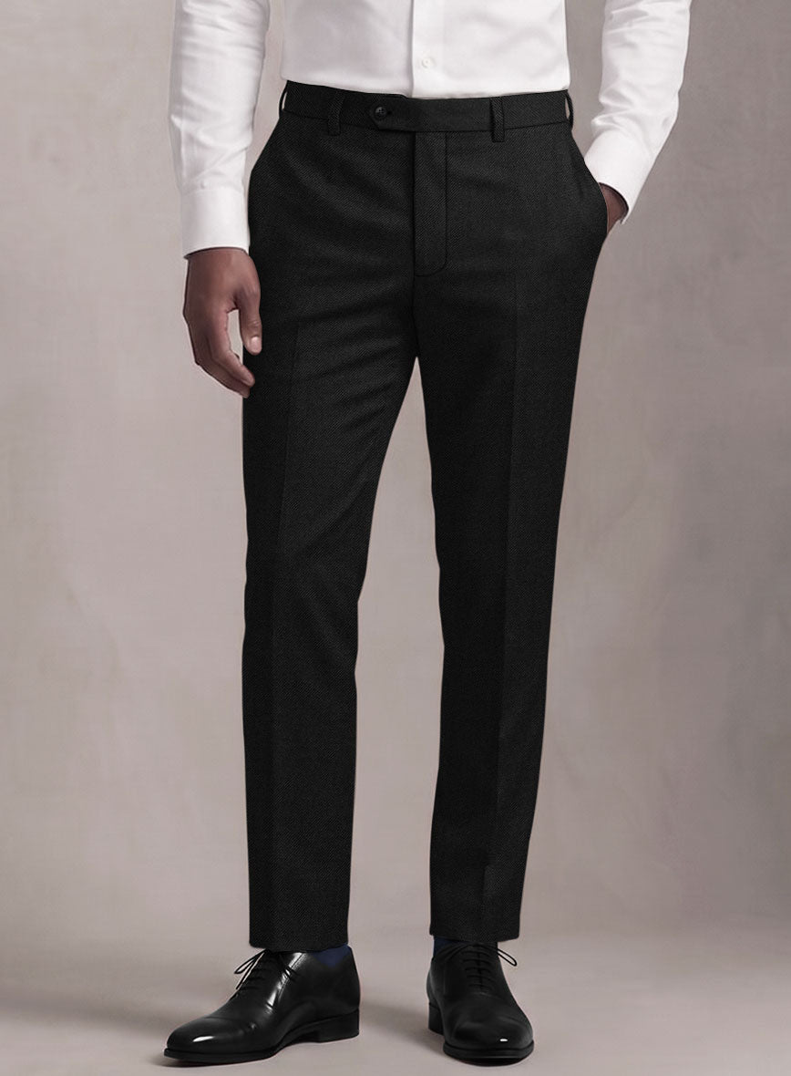 Loro Piana Suitmate Midnight Black Pants - StudioSuits