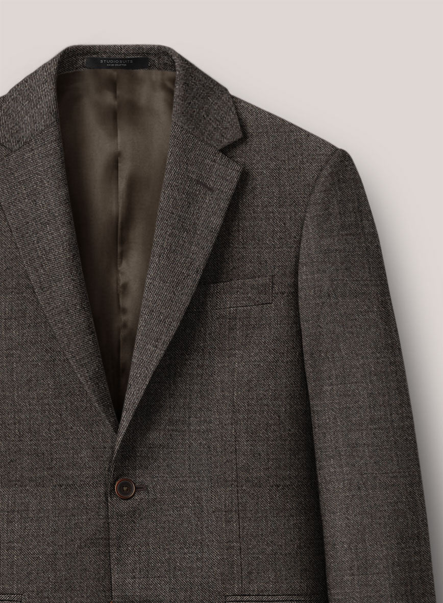 Loro Piana Suitmate Sharkskin Brown Suit - StudioSuits