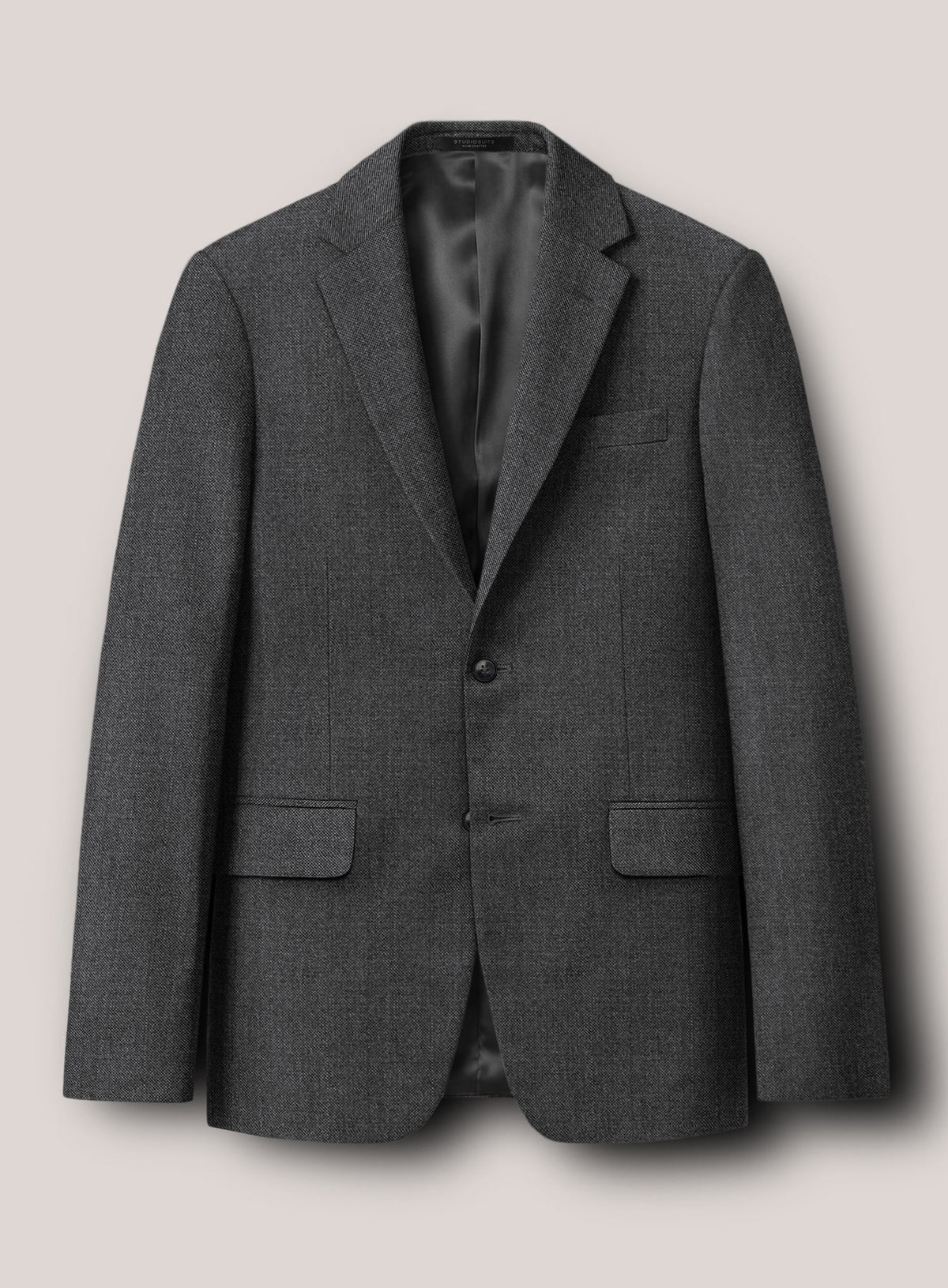 Loro Piana Suitmate Sharkskin Charcoal Jacket - StudioSuits