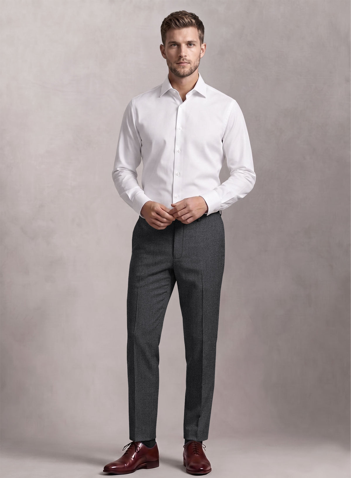 Loro Piana Suitmate Sharkskin Charcoal Suit - StudioSuits