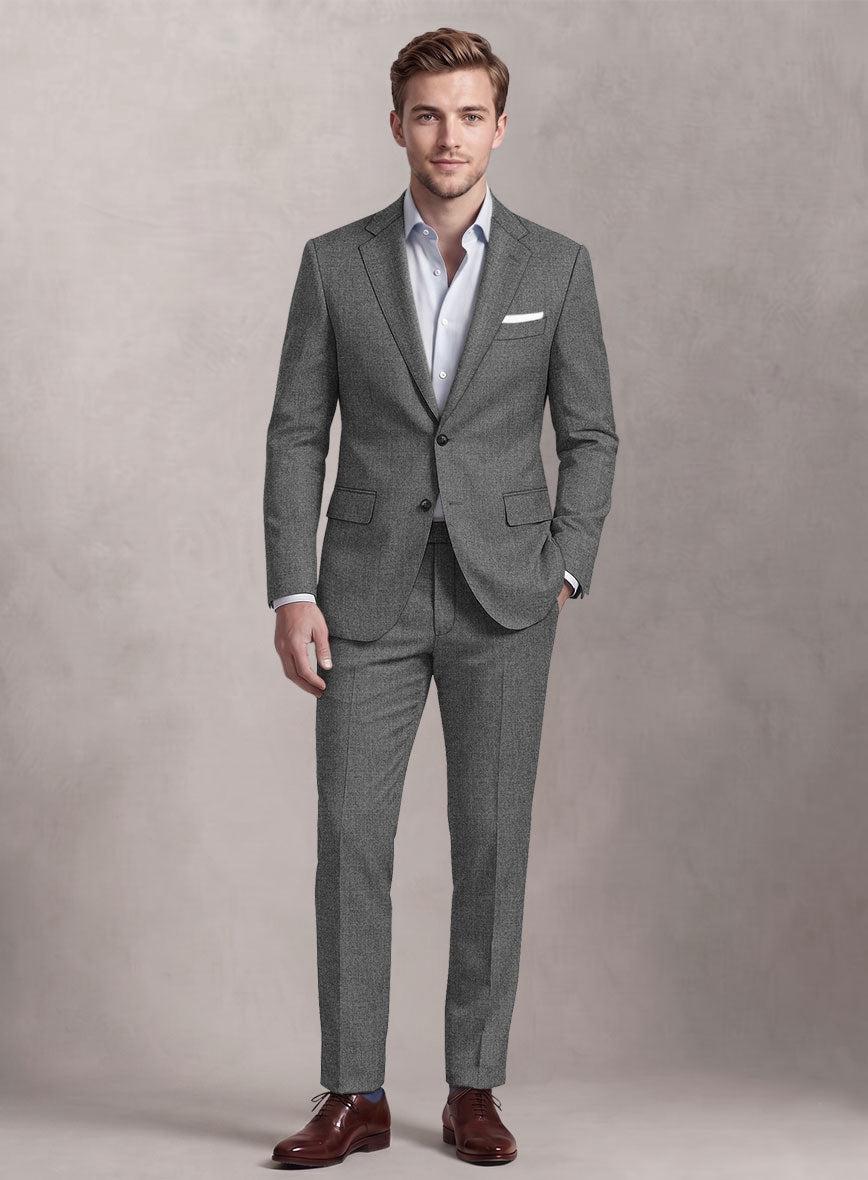 Loro Piana Suitmate Sharkskin Gray Suit - StudioSuits