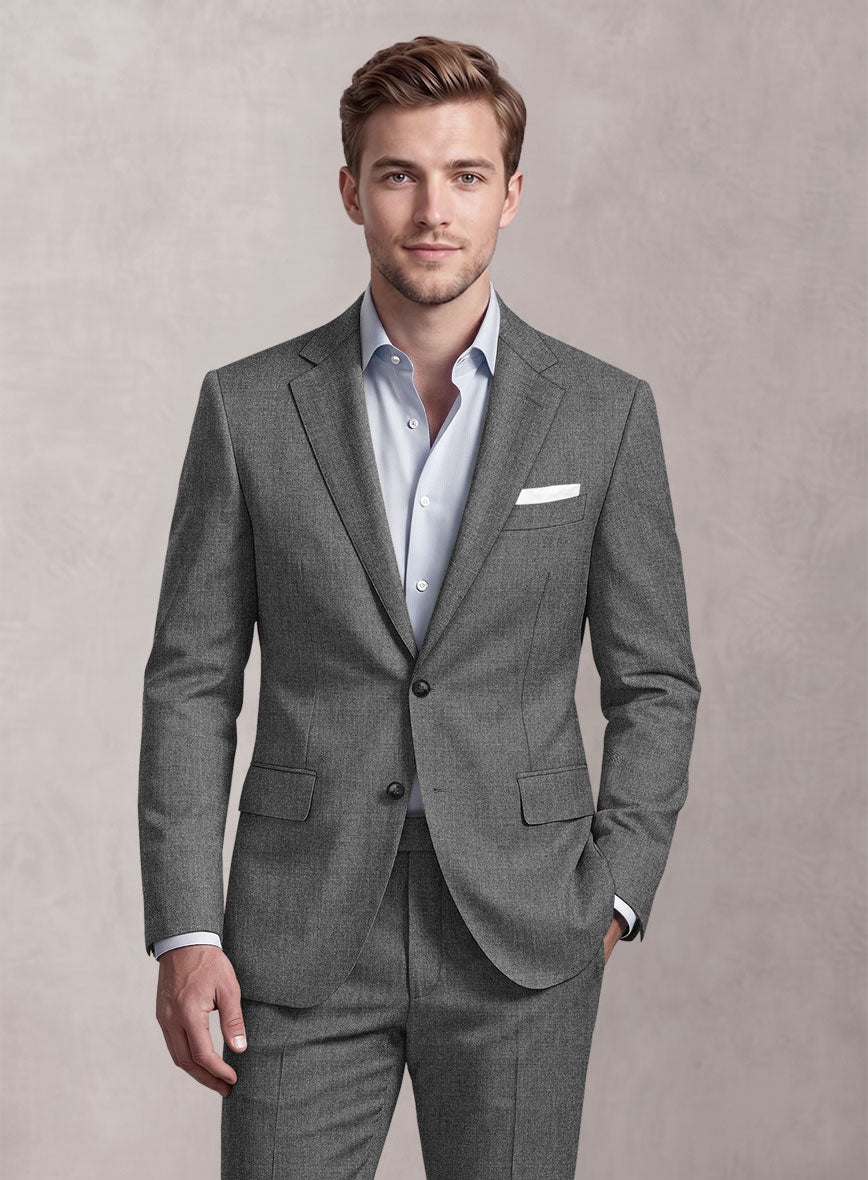 Loro Piana Suitmate Sharkskin Gray Suit - StudioSuits