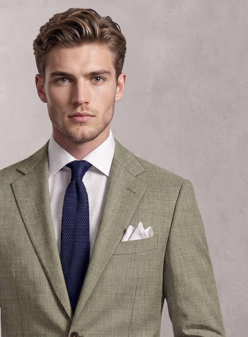Loro Piana Suitmate Sharkskin Stone Beige Suit - StudioSuits