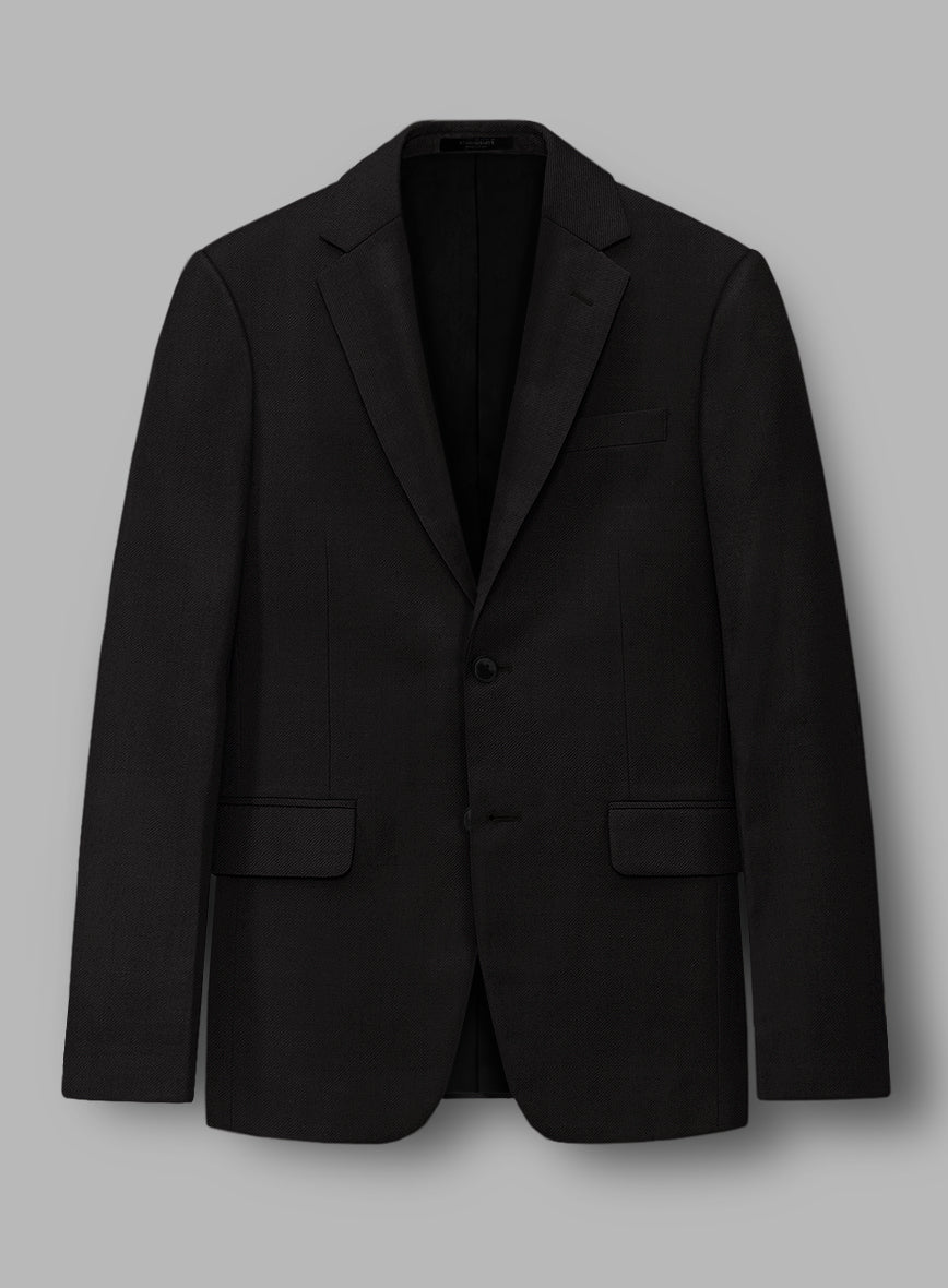 Loro Piana Zelander Black Wool Jacket - StudioSuits
