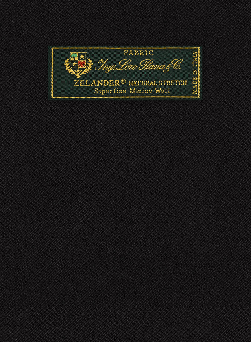 Loro Piana Zelander Black Wool Suit - StudioSuits