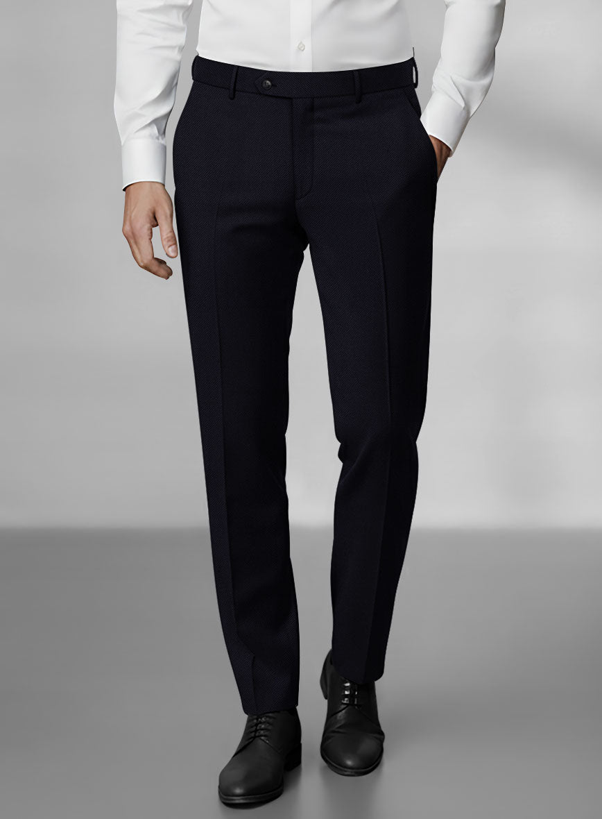 Loro Piana Zelander Dark Blue Wool Pants - StudioSuits
