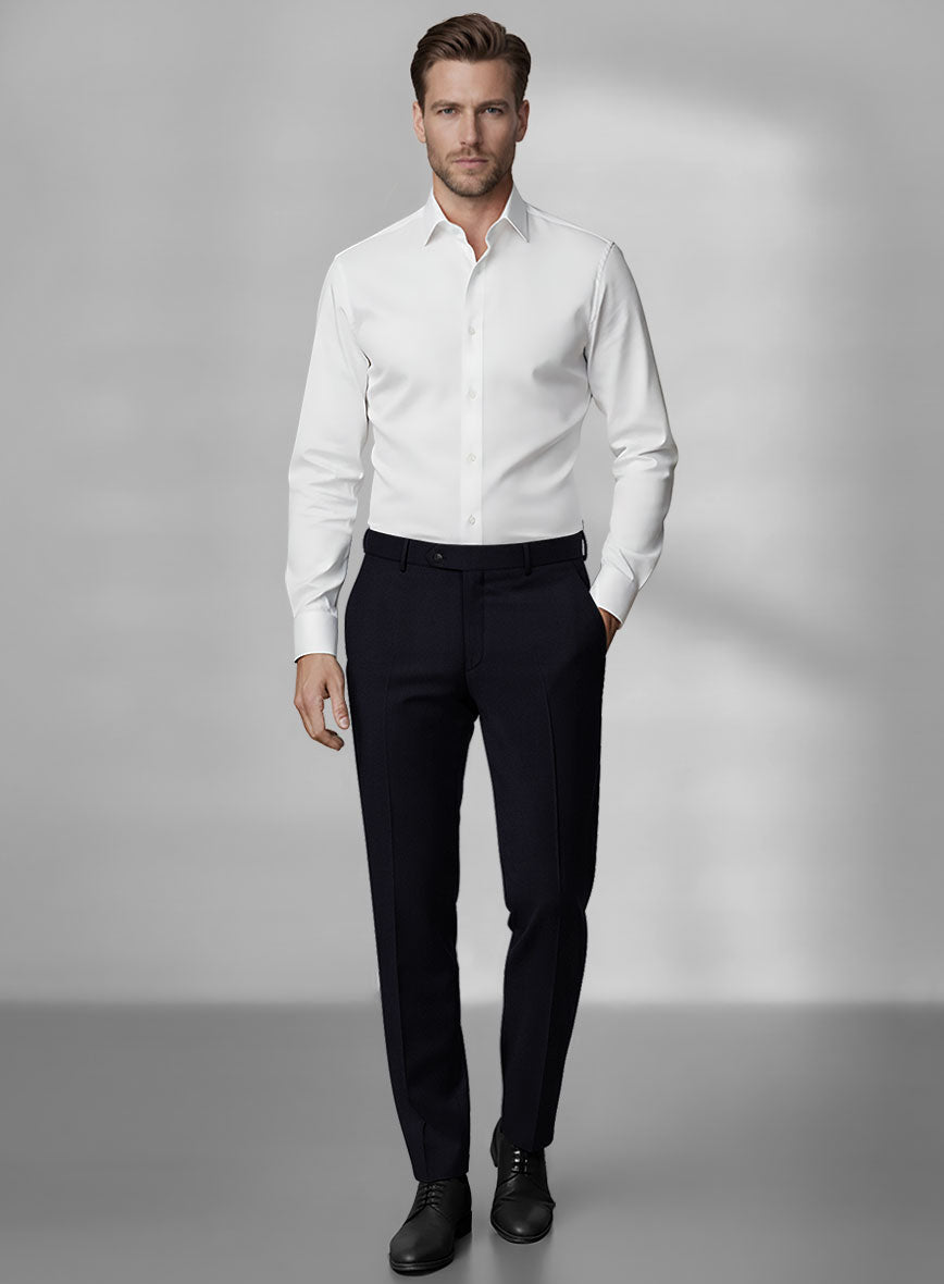 Loro Piana Zelander Dark Blue Wool Pants - StudioSuits