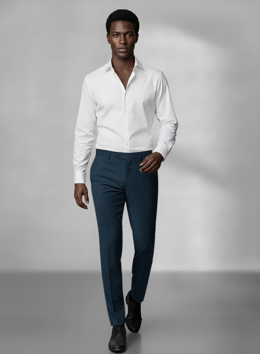 Loro Piana Zelander Imperial Blue Wool Pants - StudioSuits