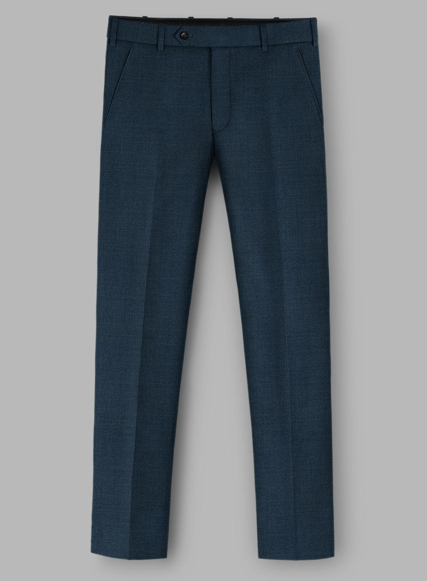 Loro Piana Zelander Imperial Blue Wool Pants - StudioSuits
