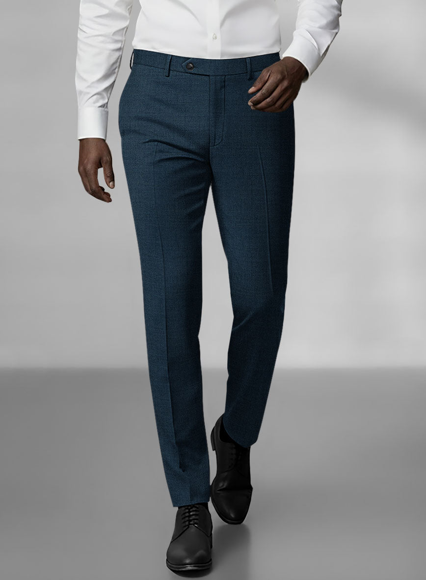 Loro Piana Zelander Imperial Blue Wool Pants - StudioSuits