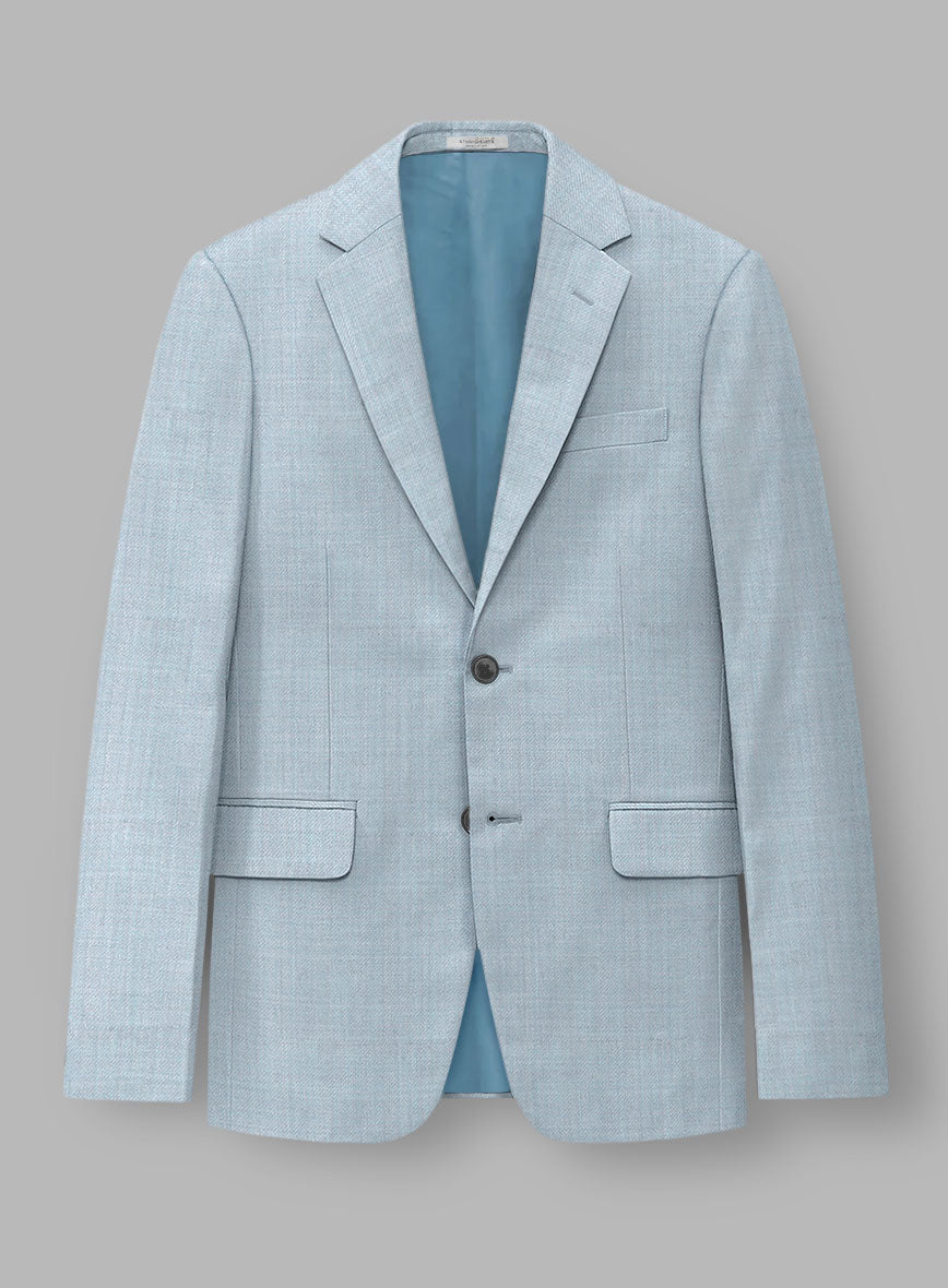 Loro Piana Zelander Light Blue Wool Jacket - StudioSuits