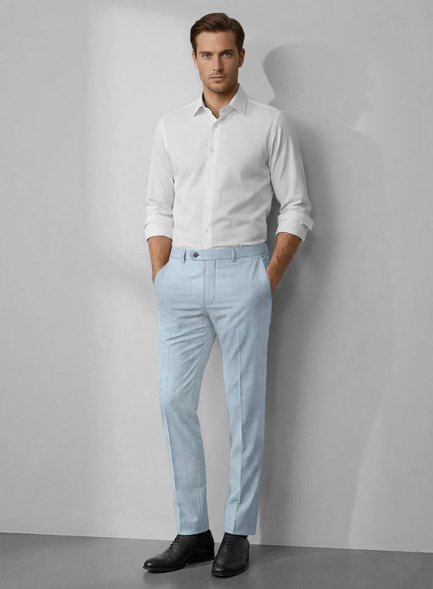 Loro Piana Zelander Light Blue Wool Pants - StudioSuits
