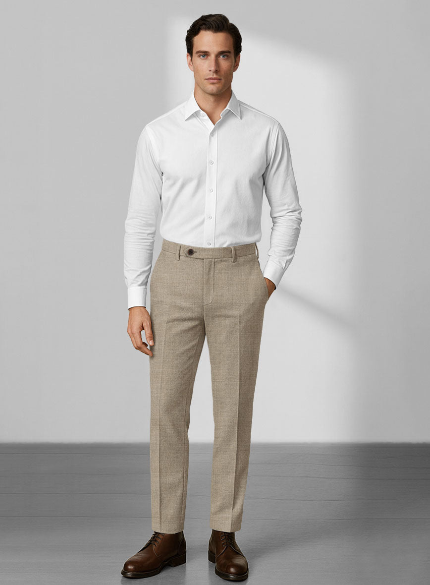 Loro Piana Zelander Light Brown Wool Pants - StudioSuits