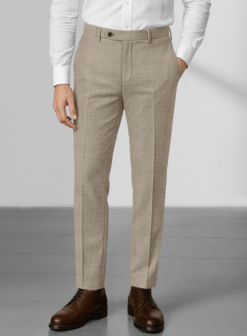 Loro Piana Zelander Light Brown Wool Pants - StudioSuits