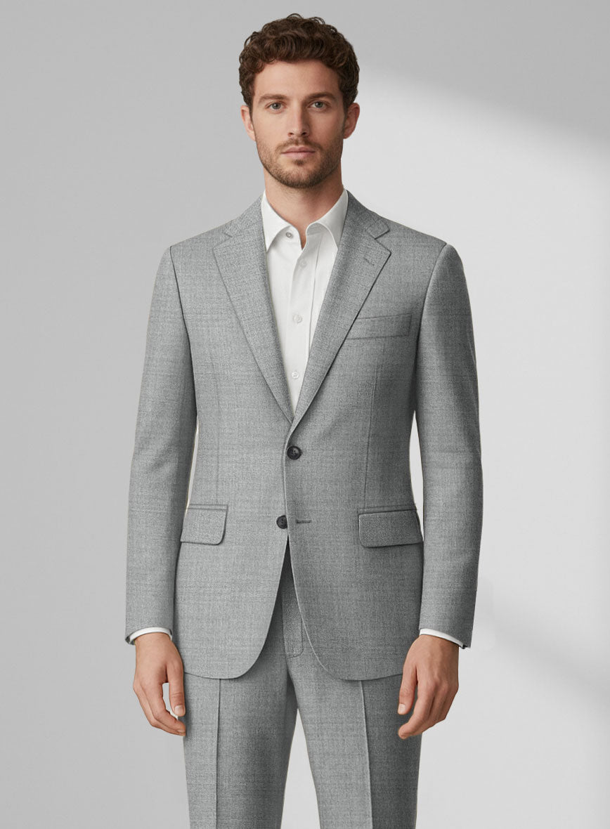 Loro Piana Zelander Light Gray Wool Jacket - StudioSuits