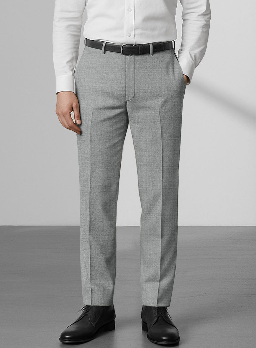 Loro Piana Zelander Light Gray Wool Pants - StudioSuits