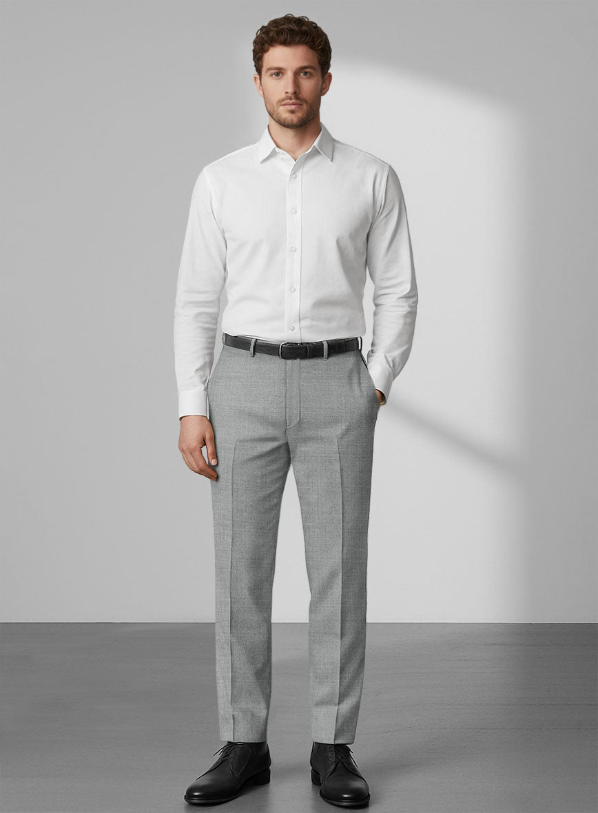 Loro Piana Zelander Light Gray Wool Pants - StudioSuits