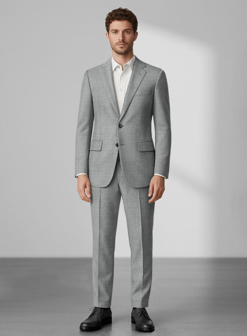 Loro Piana Zelander Light Gray Wool Suit - StudioSuits