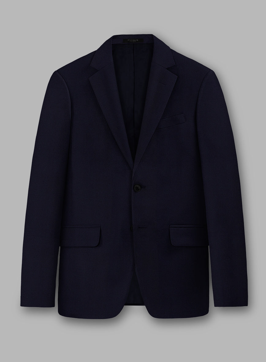Loro Piana Zelander Navy Blue Wool Jacket - StudioSuits