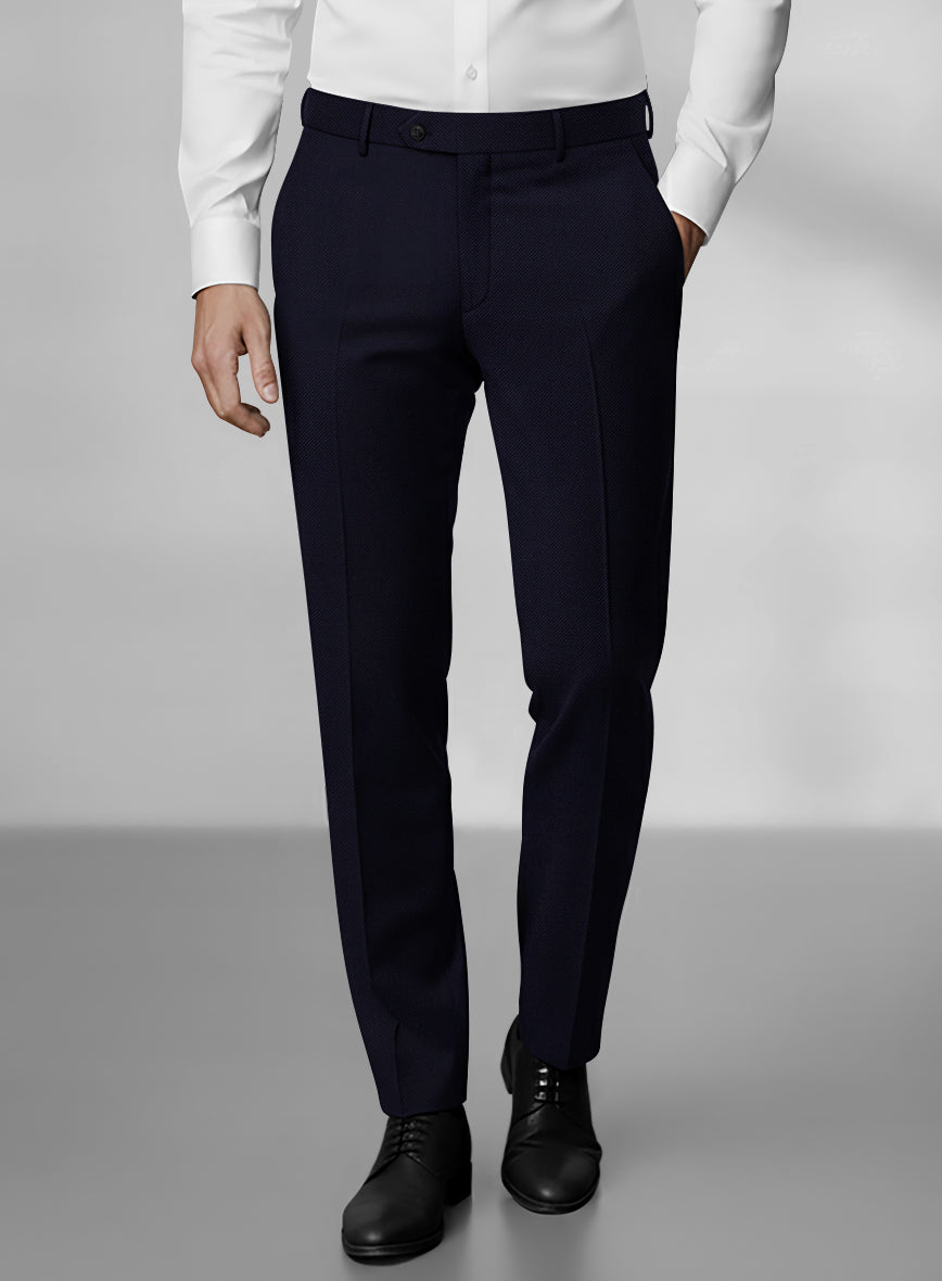Loro Piana Zelander Navy Blue Wool Pants - StudioSuits