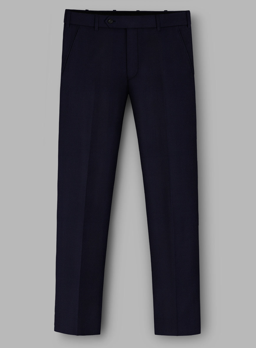 Loro Piana Zelander Navy Blue Wool Pants - StudioSuits