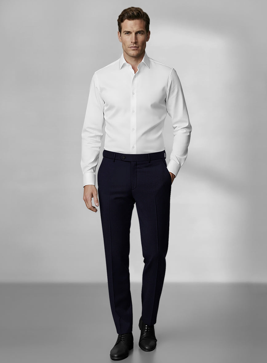 Loro Piana Zelander Navy Blue Wool Pants - StudioSuits