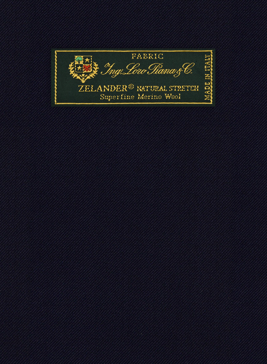 Loro Piana Zelander Navy Blue Wool Suit - StudioSuits