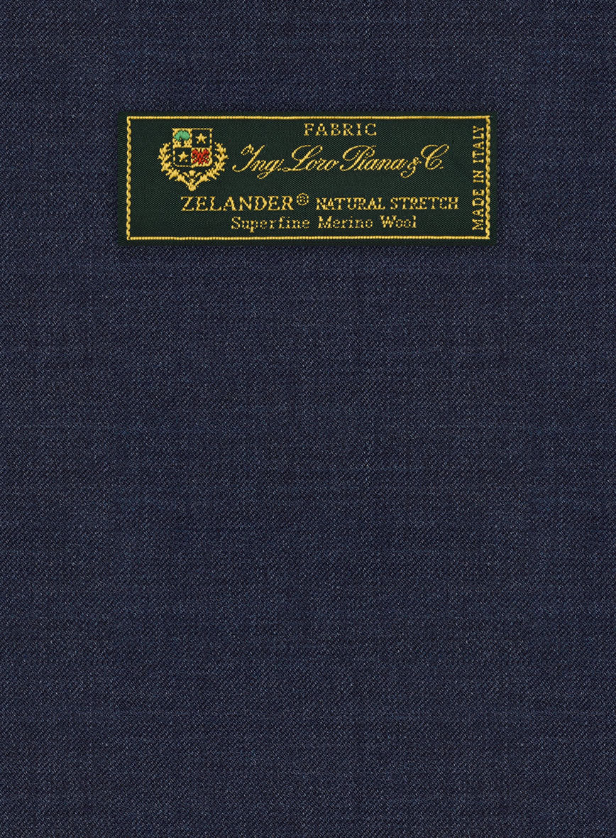 Loro Piana Zelander Steel Blue Wool Jacket - StudioSuits