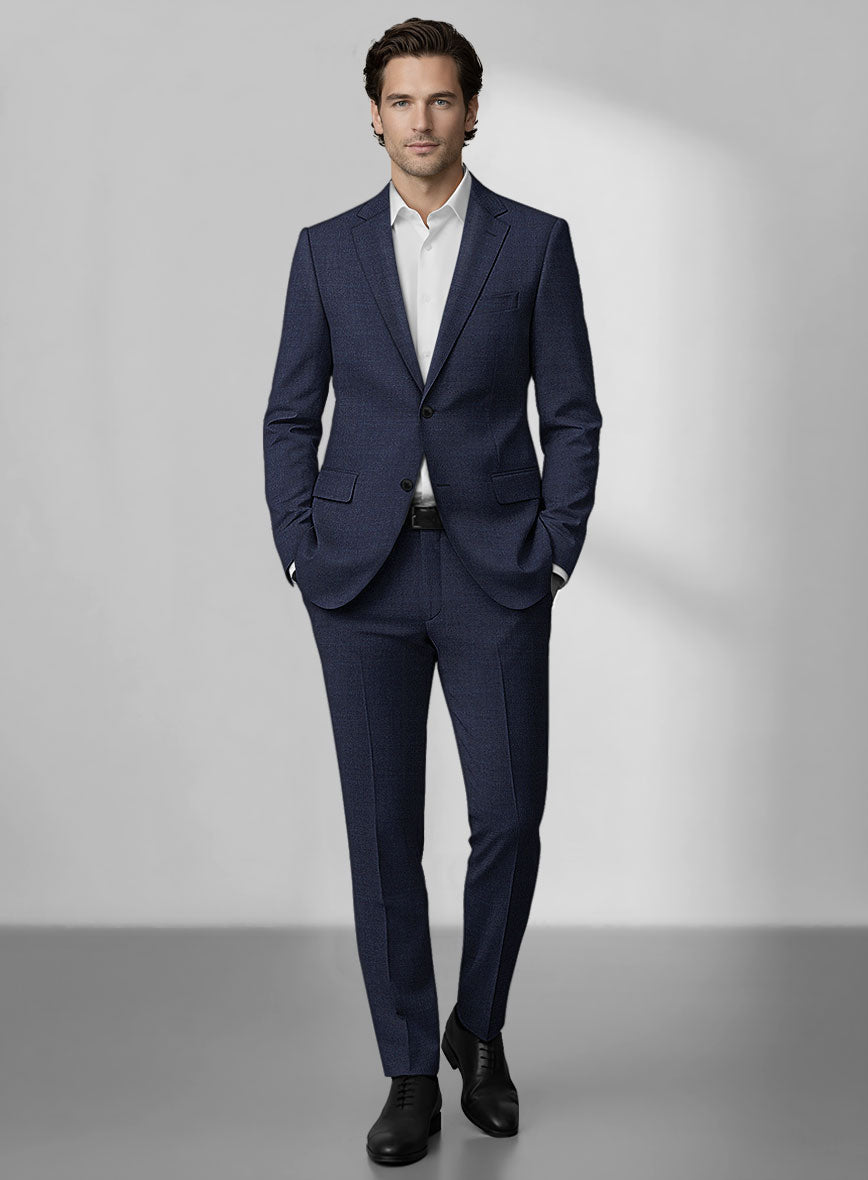 Loro Piana Zelander Steel Blue Wool Suit - StudioSuits