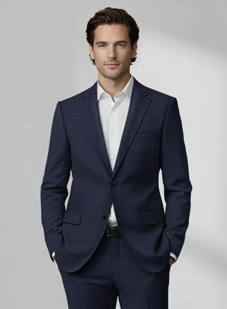 Loro Piana Zelander Steel Blue Wool Suit - StudioSuits