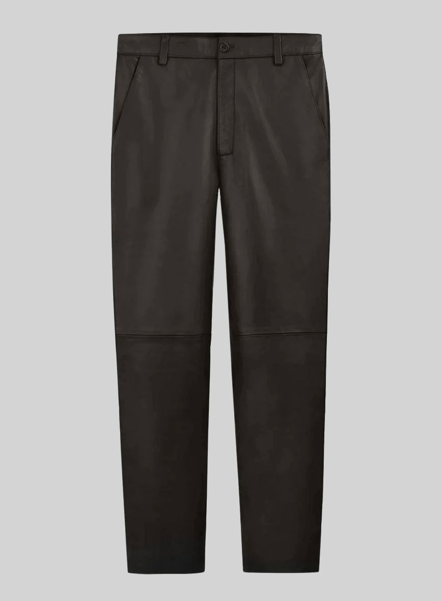 Louis Brown Leather Trousers - StudioSuits