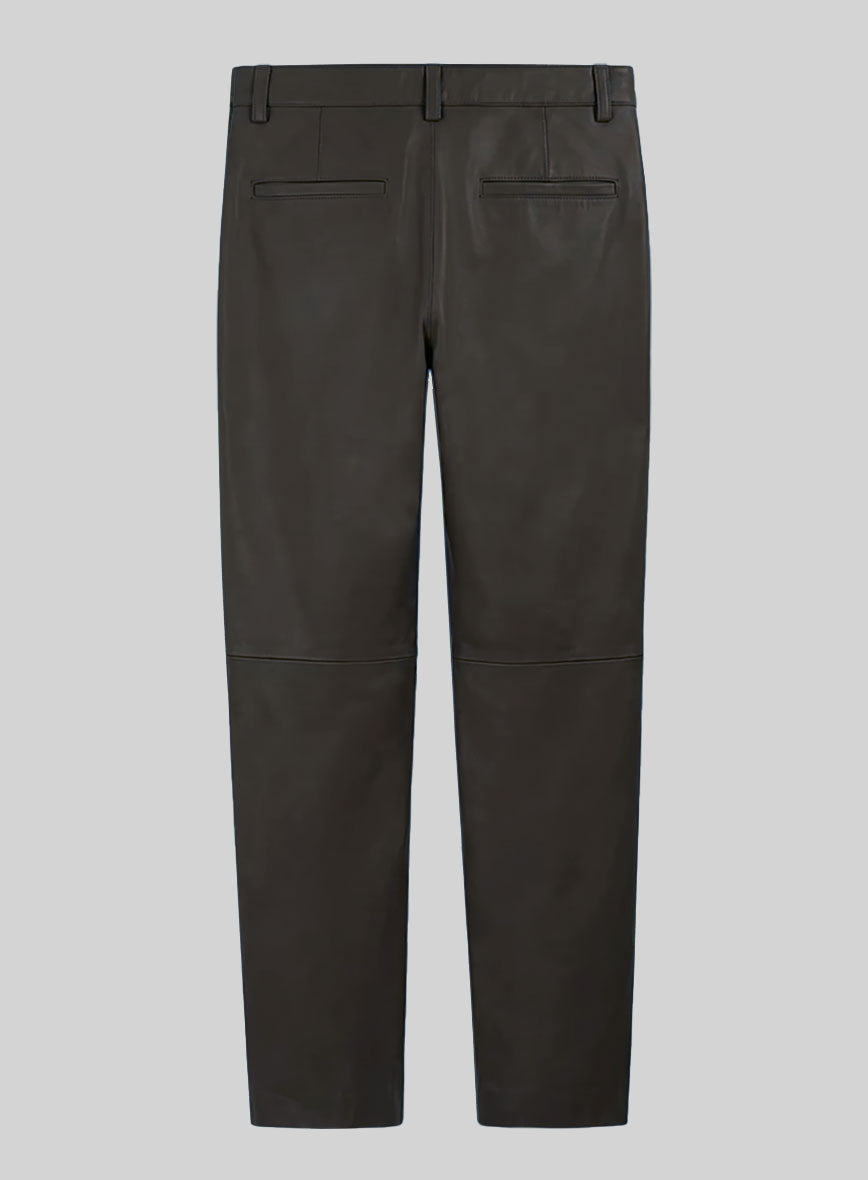Louis Brown Leather Trousers - StudioSuits