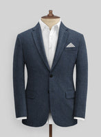 Light Weight Bond Blue Tweed Jacket - StudioSuits
