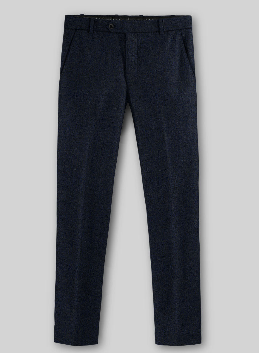 Light Weight Melange Dark Blue Tweed Suit - StudioSuits