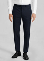 Light Weight Melange Dark Blue Tweed Suit - StudioSuits