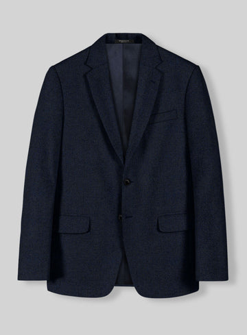 Light Weight Melange Dark Blue Tweed Suit - StudioSuits