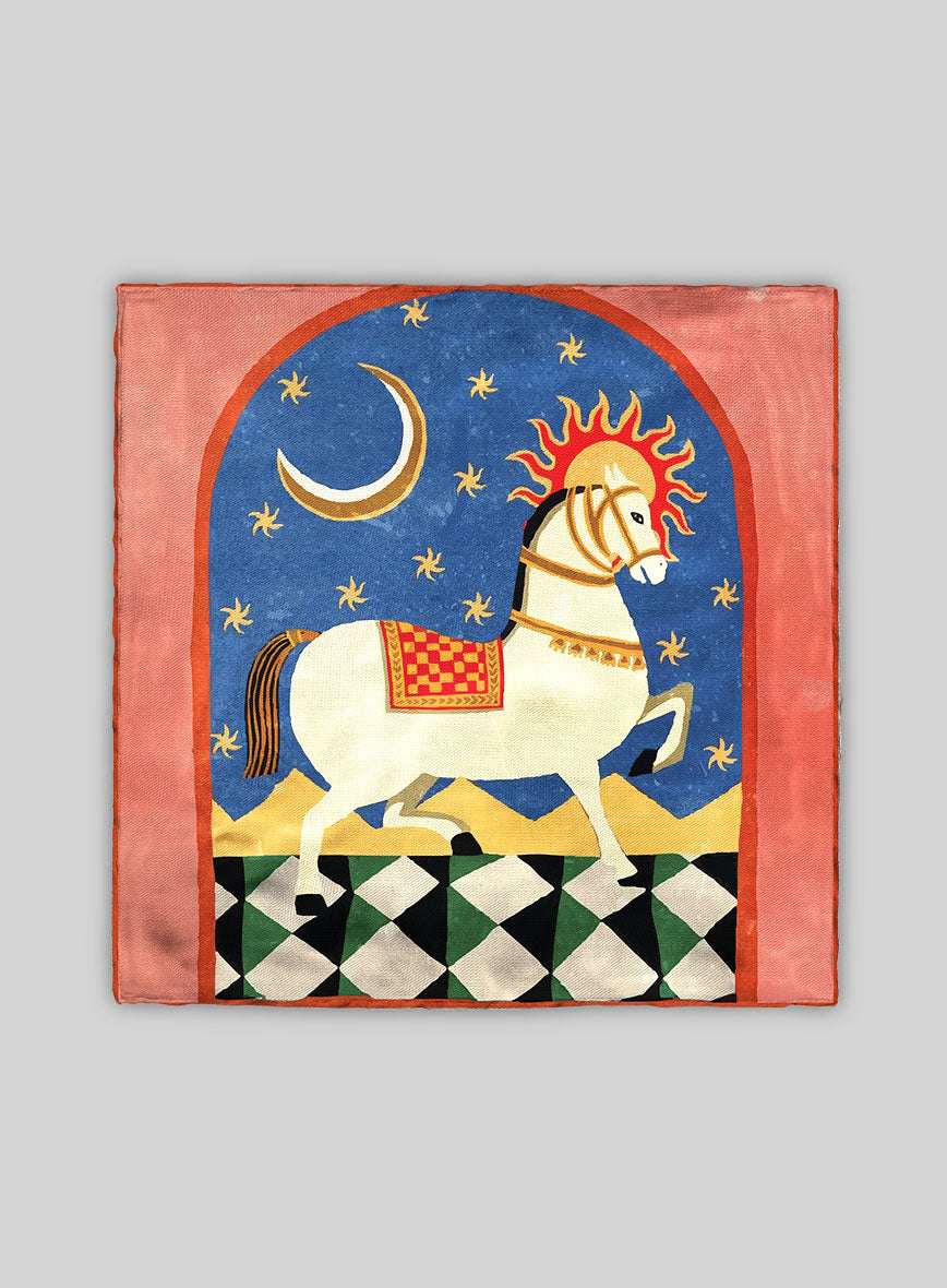 Luna & Sol Rider Silk Pocket Square - StudioSuits