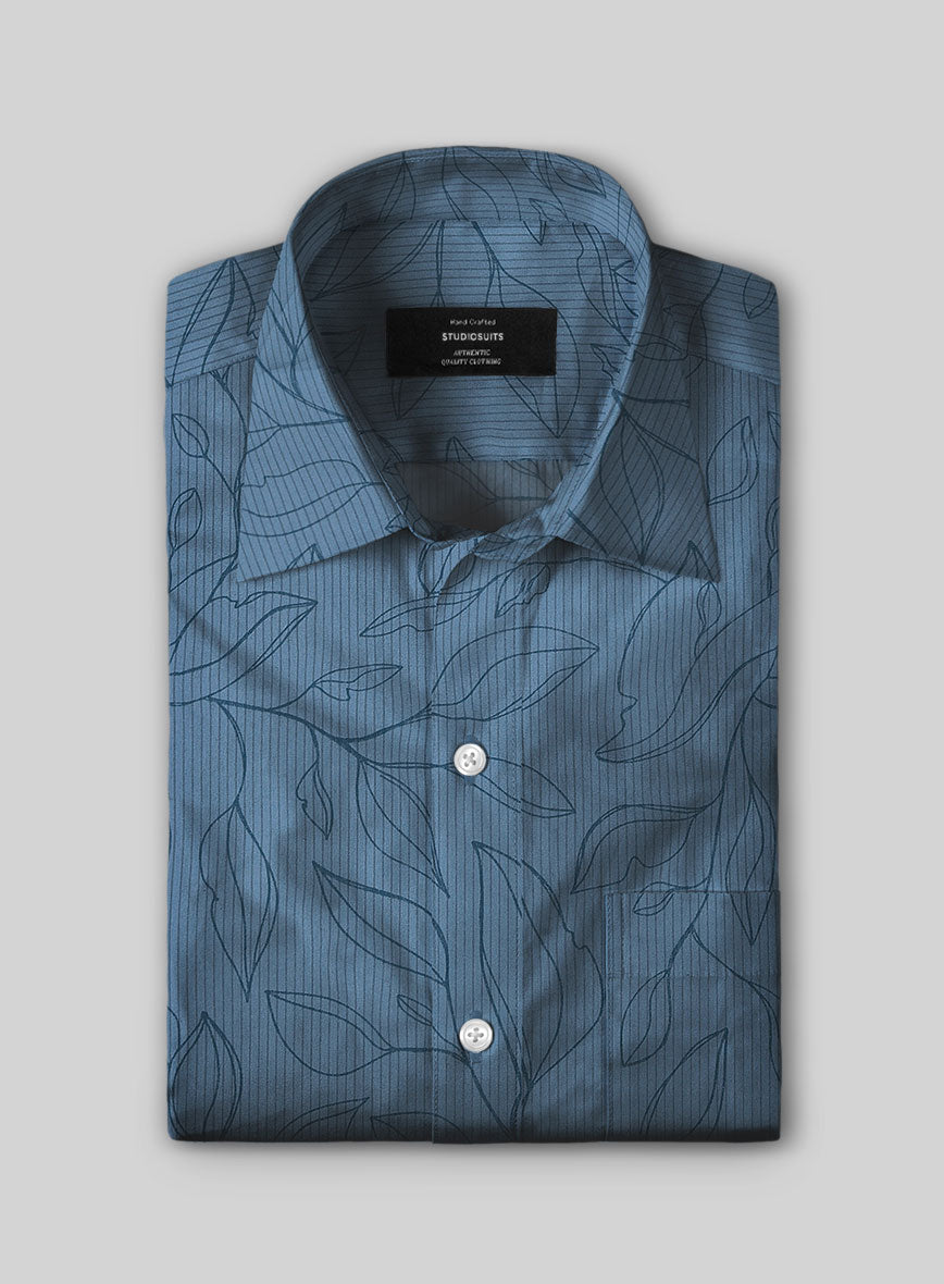 Lunar Leaf Cotton Lycra Shirt - StudioSuits