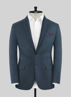 Marco Stretch Space Blue Wool Jacket - StudioSuits