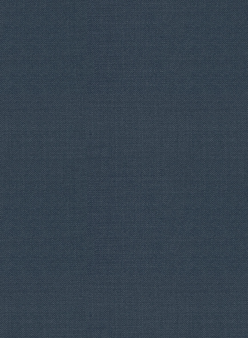 Marco Stretch Space Blue Wool Pants - StudioSuits
