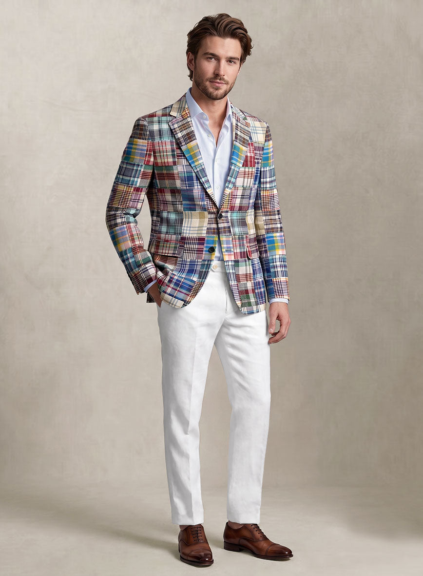 Madras Patchwork Combination Suit - StudioSuits