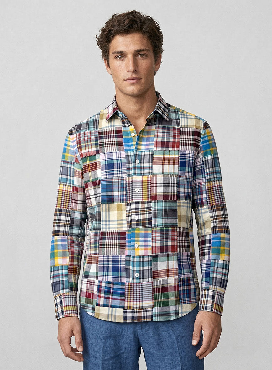 Madras Patchwork Shirt - StudioSuits