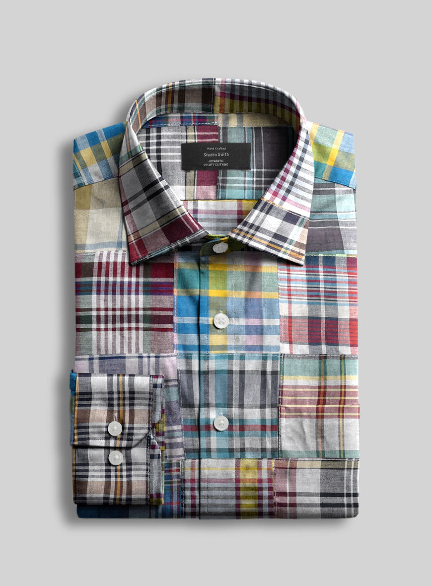 Madras Patchwork Shirt - StudioSuits