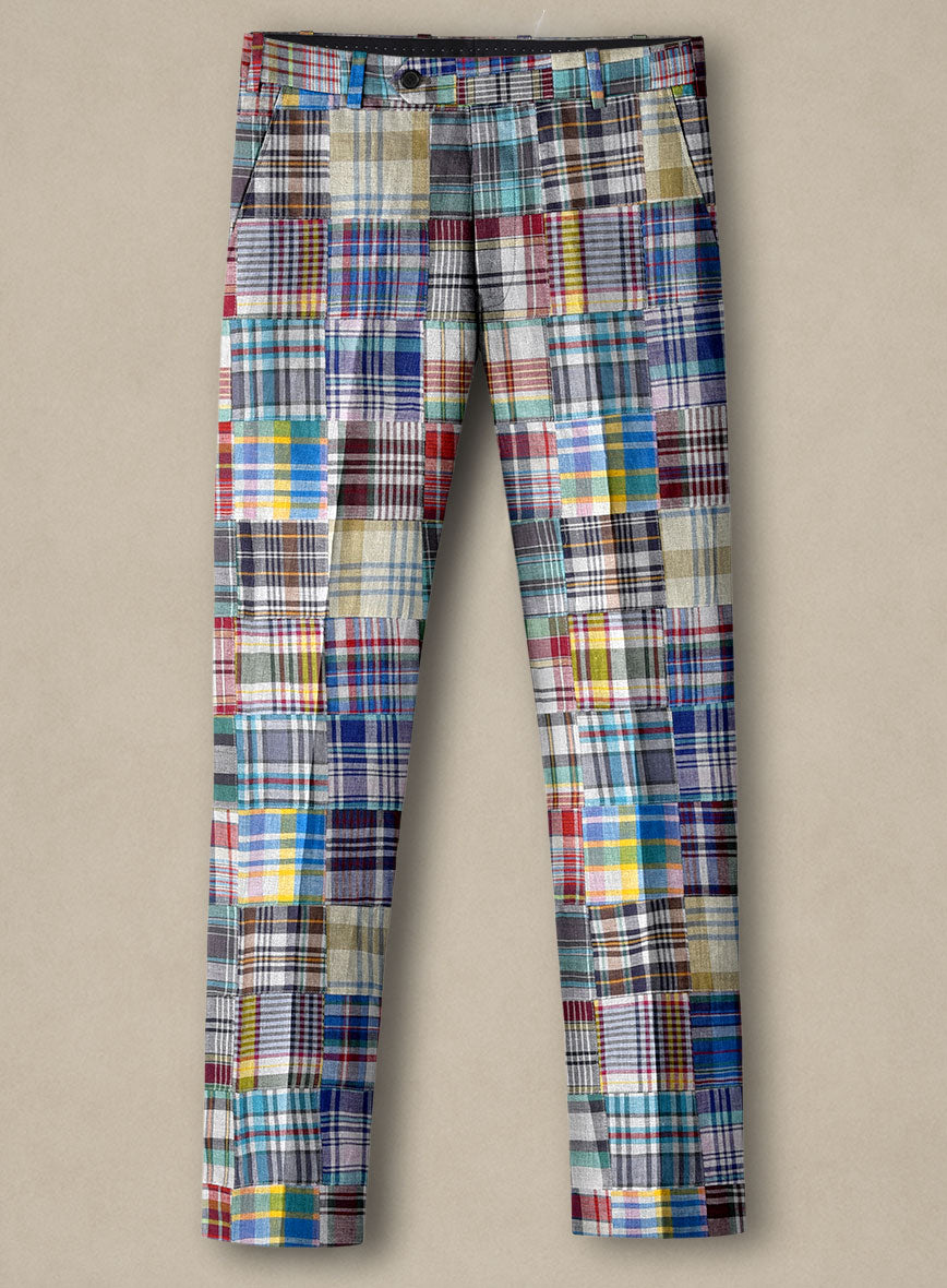 Madras Patchwork Pants - StudioSuits